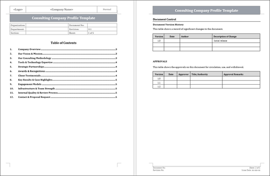 Consulting Company Profile Template
