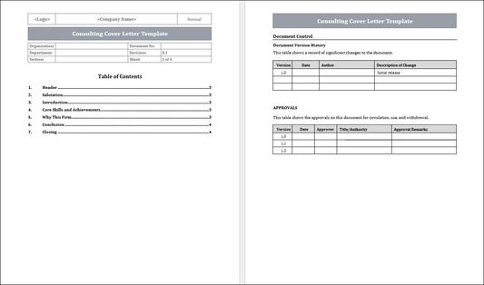 Consulting Cover Letter Template Free Download