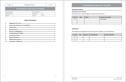 Consulting Fee Agreement Template