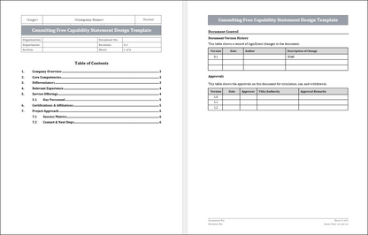 Consulting Free Capability Statement Design Template Free Download