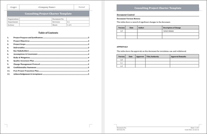 Consulting Project Charter Template