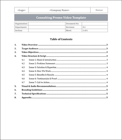 Consulting Promo Video Template Free Download
