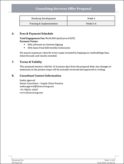 Consulting Services Offer Proposal
