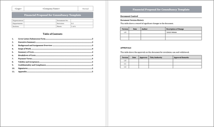 Financial Proposal for Consultancy Template Free Download