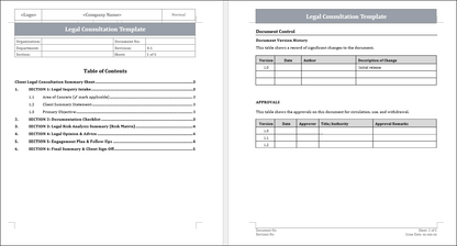 Legal Consultation Template