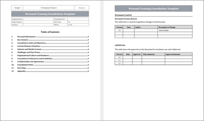 Personal Training Consultation Template Free Download