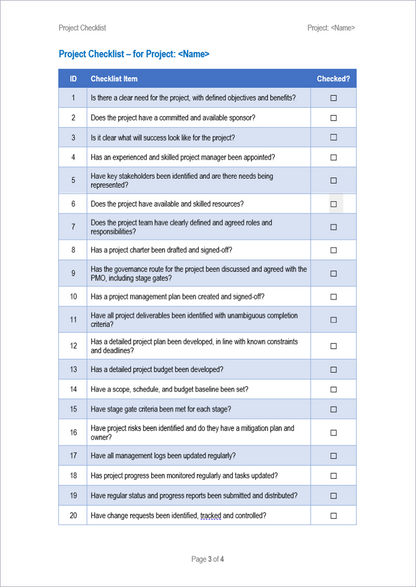 PMO Templates (24 Templates)