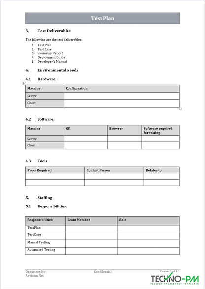 Test Plan Template