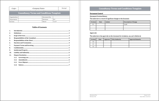 Consultancy Terms And Conditions Template Free Download