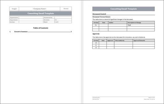 Consulting Email Template Free Download