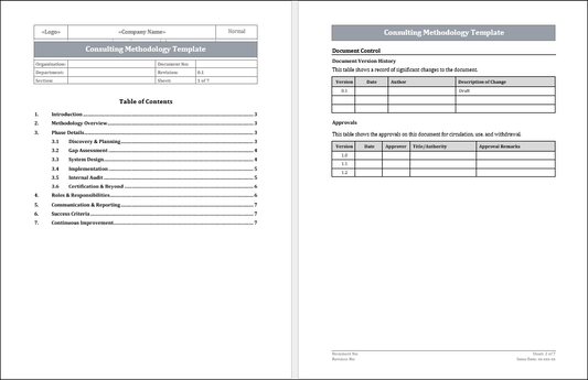 Consulting Methodology Template Free Download