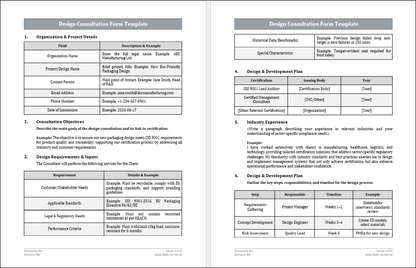 Design Consultation Form Template Free Download