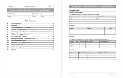 Management Consulting SOP Template Free Download