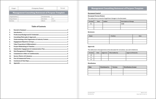Management Consulting SOP Template Free Download