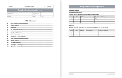 Template for Consulting Services Free Download